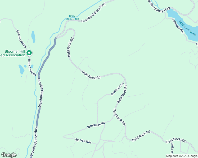 map of restaurants, bars, coffee shops, grocery stores, and more near 300 Bald Rock Road in Berry Creek