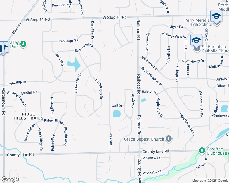 map of restaurants, bars, coffee shops, grocery stores, and more near 8532 Gandy Court in Indianapolis