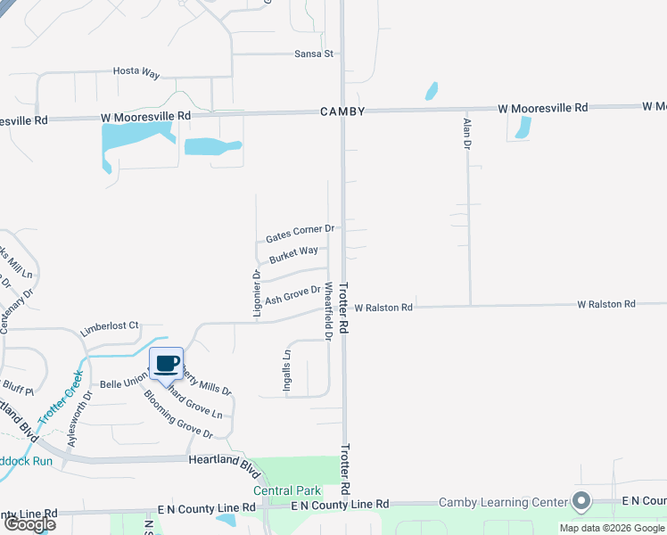 map of restaurants, bars, coffee shops, grocery stores, and more near 8351 Wheatfield Drive in Indianapolis