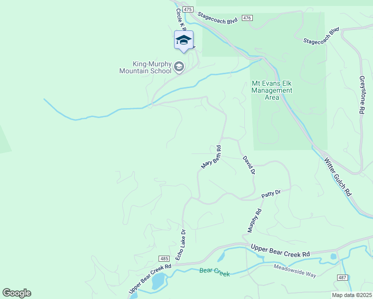 map of restaurants, bars, coffee shops, grocery stores, and more near 246 Wild Ridge Trail in Evergreen