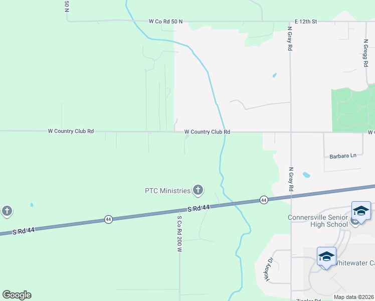 map of restaurants, bars, coffee shops, grocery stores, and more near 127 South Villa Drive in Connersville