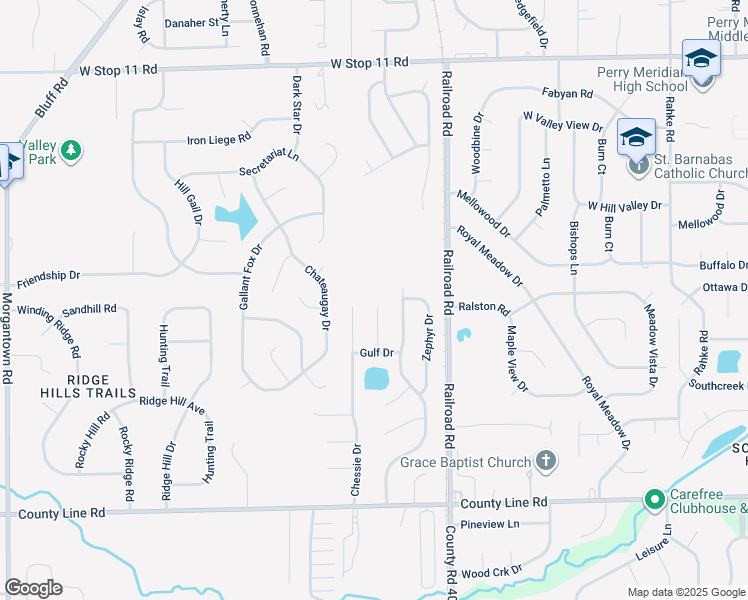 map of restaurants, bars, coffee shops, grocery stores, and more near 8532 Gandy Court in Indianapolis