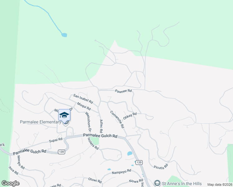 map of restaurants, bars, coffee shops, grocery stores, and more near 23148 Pawnee Road in Indian Hills