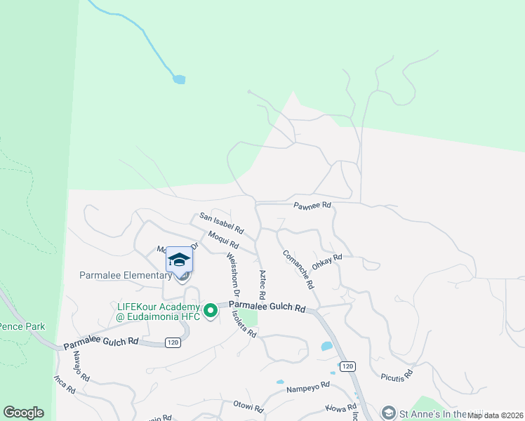 map of restaurants, bars, coffee shops, grocery stores, and more near 4150 Aztec Road in Indian Hills