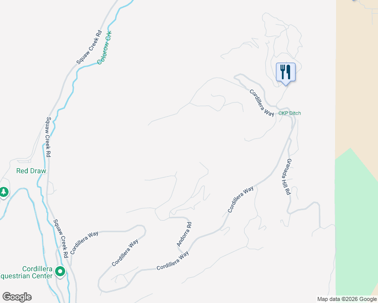 map of restaurants, bars, coffee shops, grocery stores, and more near 500 Little Andorra Rd in Edwards