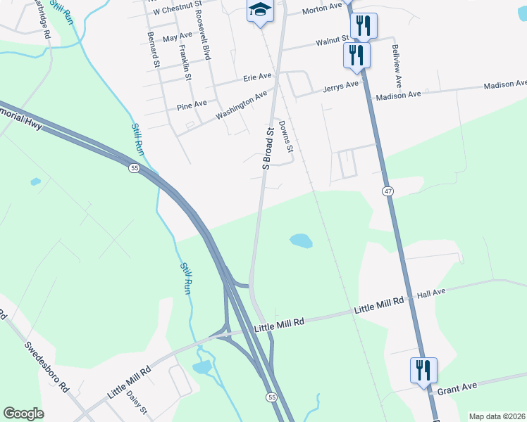 map of restaurants, bars, coffee shops, grocery stores, and more near 11 Borough Avenue in Clayton