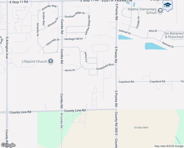 map of restaurants, bars, coffee shops, grocery stores, and more near 6742 Kunkel Way in Indianapolis