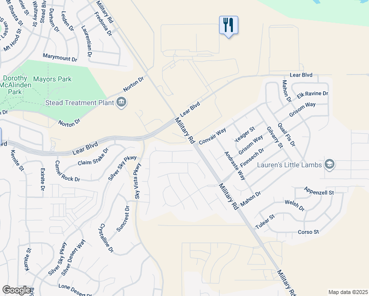 map of restaurants, bars, coffee shops, grocery stores, and more near 9927 Grand Falls Drive in Reno
