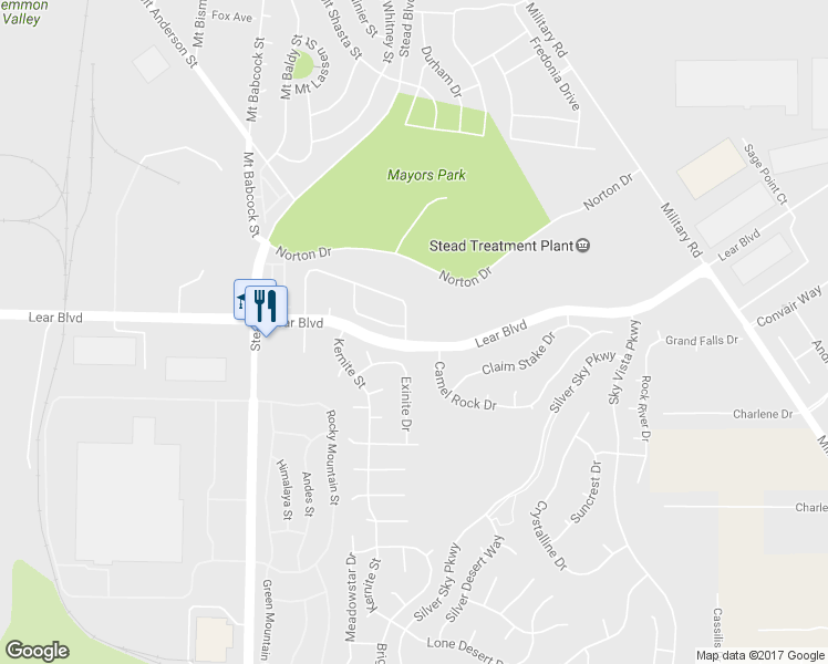 map of restaurants, bars, coffee shops, grocery stores, and more near 10060 Zeolite Drive in Reno