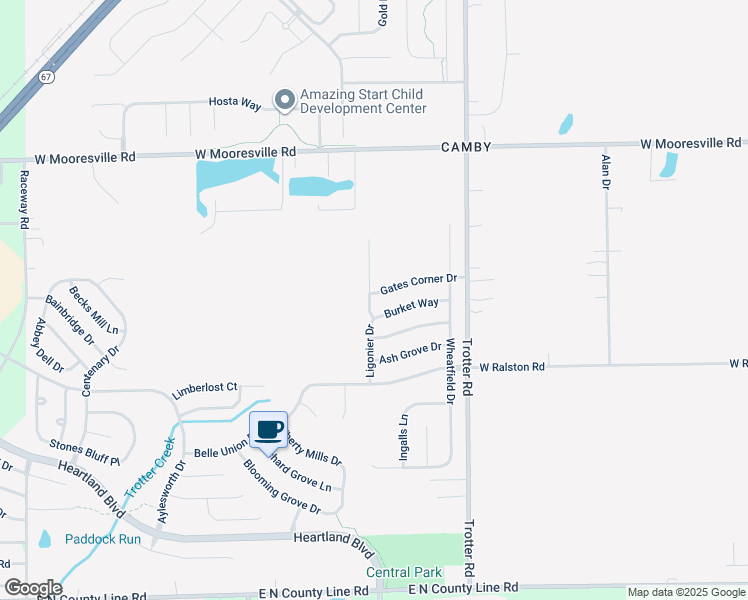 map of restaurants, bars, coffee shops, grocery stores, and more near 8451 Gates Corner Drive in Indianapolis