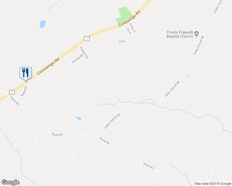 map of restaurants, bars, coffee shops, grocery stores, and more near 3313 Hughes Road in Darlington