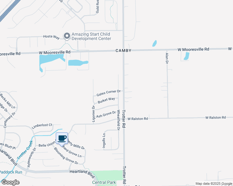 map of restaurants, bars, coffee shops, grocery stores, and more near 8327 Gates Corner Drive in Indianapolis