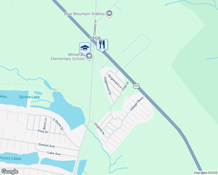 map of restaurants, bars, coffee shops, grocery stores, and more near 511 Shadowcreek Lane in Monroe