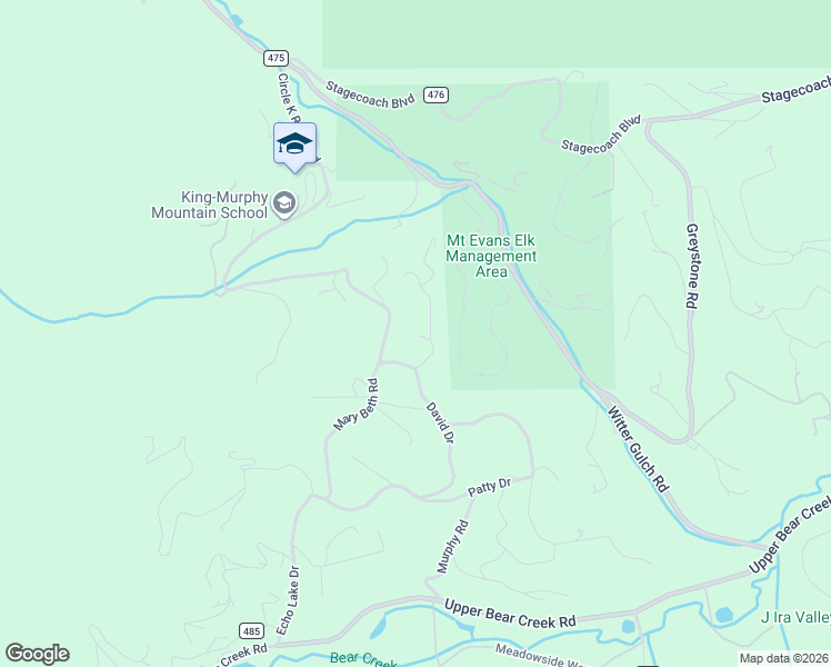 map of restaurants, bars, coffee shops, grocery stores, and more near 468 Mary Beth Road in Evergreen