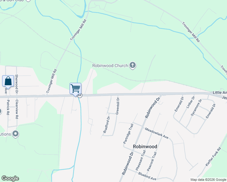 map of restaurants, bars, coffee shops, grocery stores, and more near 20342 Jefferson Boulevard in Hagerstown