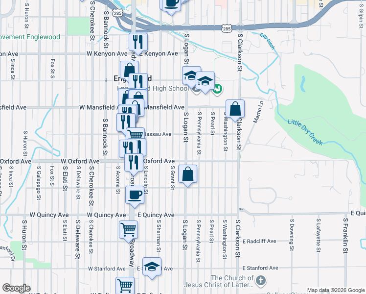 map of restaurants, bars, coffee shops, grocery stores, and more near in 