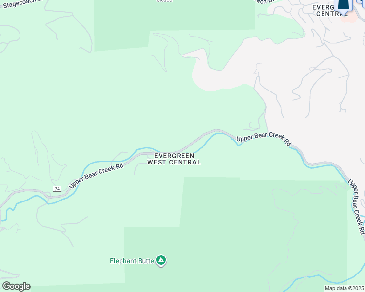 map of restaurants, bars, coffee shops, grocery stores, and more near 31983 Upper Bear Creek Road in Evergreen