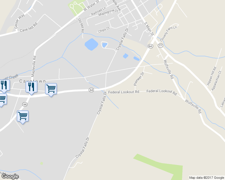 map of restaurants, bars, coffee shops, grocery stores, and more near 22812 Federal Lookout Road in Smithsburg