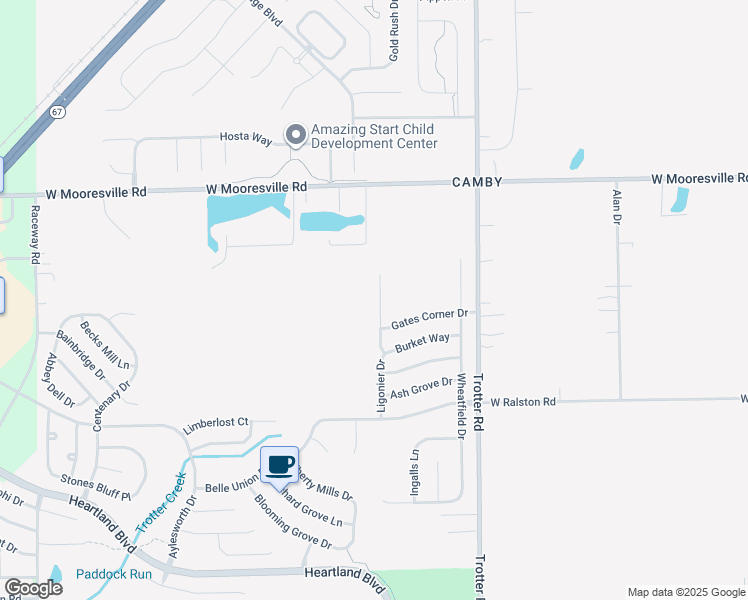 map of restaurants, bars, coffee shops, grocery stores, and more near 8248 Ossian Court in Indianapolis