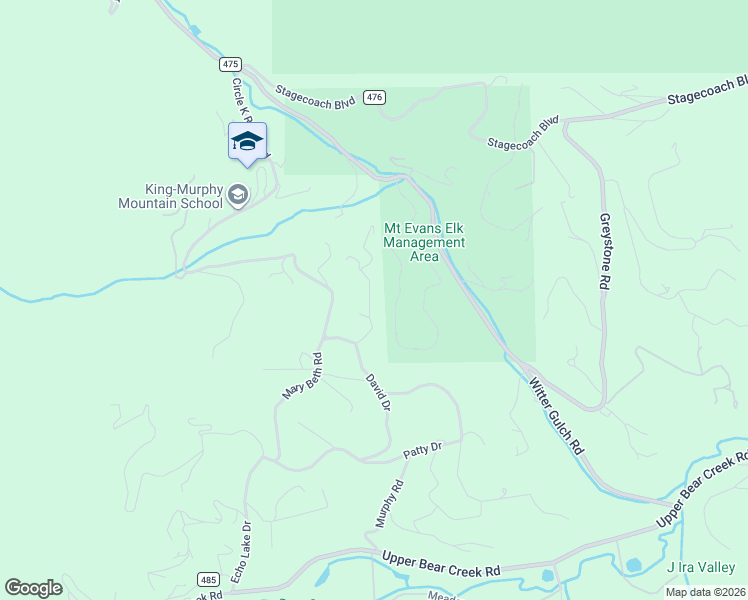 map of restaurants, bars, coffee shops, grocery stores, and more near 468 Mary Beth Road in Evergreen