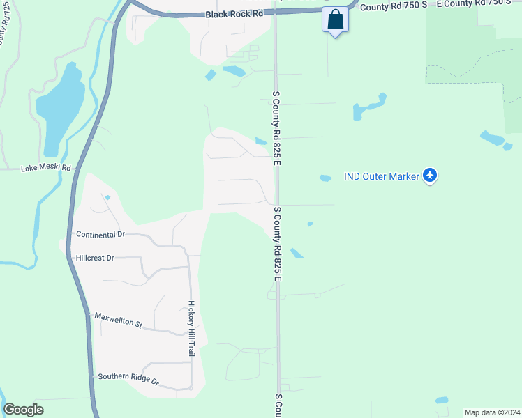 map of restaurants, bars, coffee shops, grocery stores, and more near 8209 Filly Lane in Plainfield