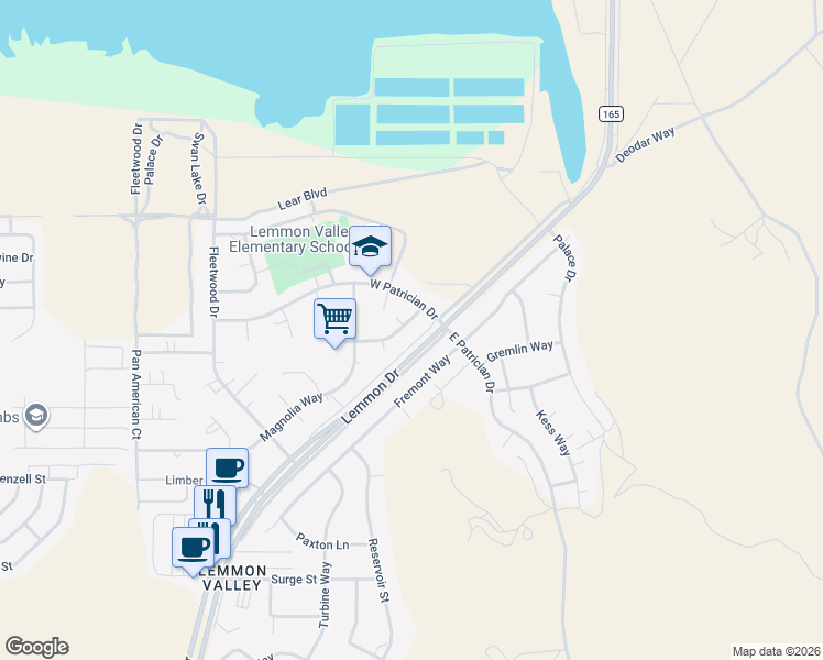 map of restaurants, bars, coffee shops, grocery stores, and more near 216 Aristocrat Way in Reno