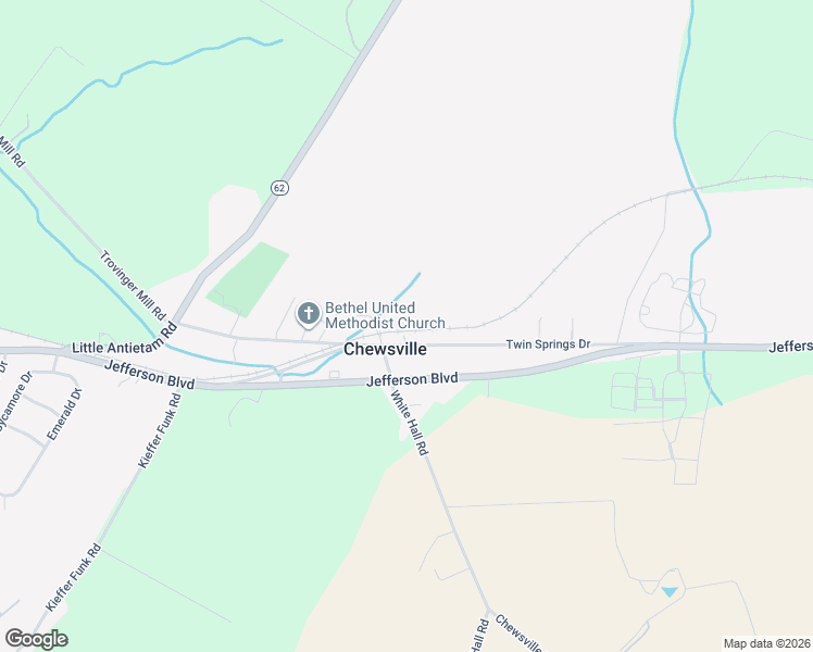 map of restaurants, bars, coffee shops, grocery stores, and more near 21114 Twin Springs Drive in Smithsburg