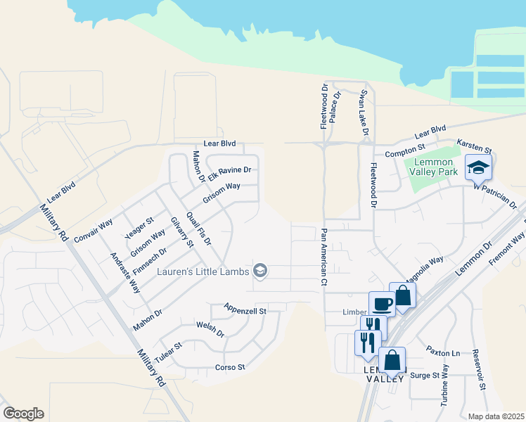 map of restaurants, bars, coffee shops, grocery stores, and more near 8826 Finnsech Drive in Reno