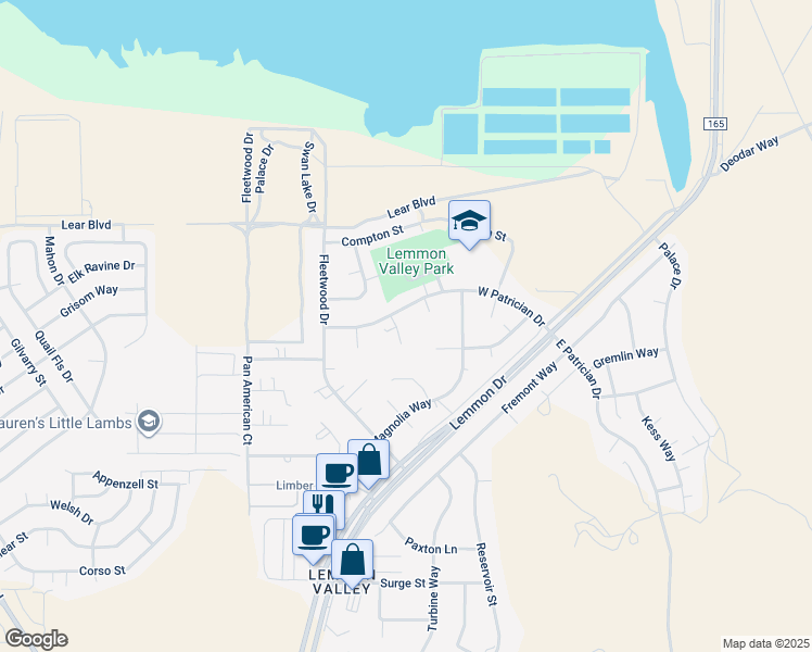 map of restaurants, bars, coffee shops, grocery stores, and more near 386 Paramount Court in Reno