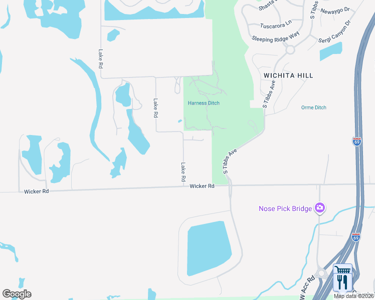 map of restaurants, bars, coffee shops, grocery stores, and more near 8345 Lake Road in Indianapolis