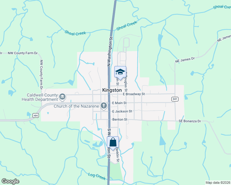 map of restaurants, bars, coffee shops, grocery stores, and more near in Kingston