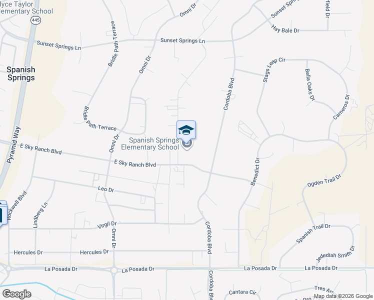 map of restaurants, bars, coffee shops, grocery stores, and more near 100 Marilyn Mae Drive in Sparks