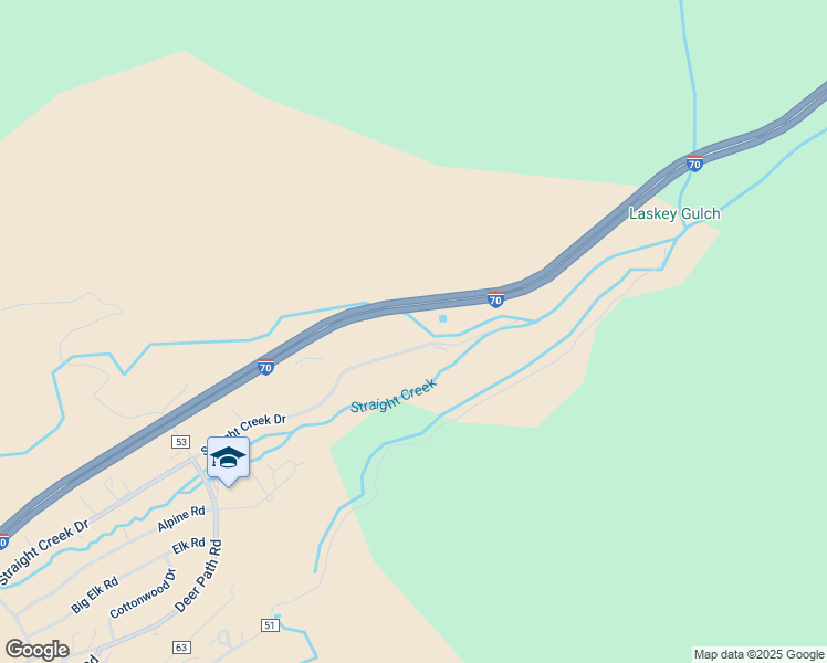 map of restaurants, bars, coffee shops, grocery stores, and more near 1294 Straight Creek Drive in Dillon