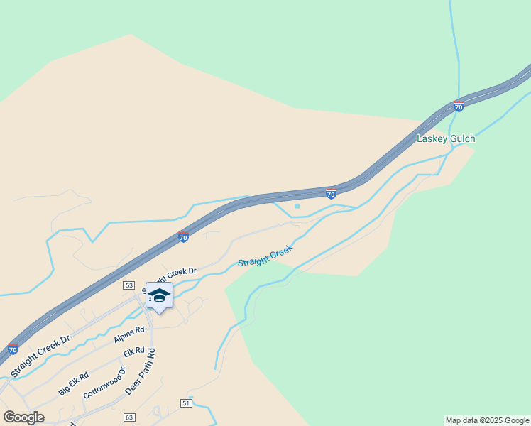 map of restaurants, bars, coffee shops, grocery stores, and more near 1153 Straight Creek Drive in Dillon