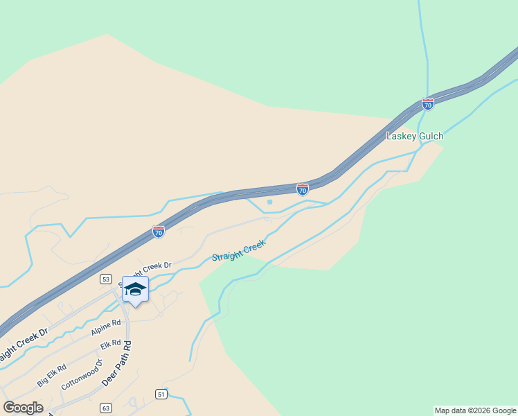 map of restaurants, bars, coffee shops, grocery stores, and more near 1294 Straight Creek Drive in Dillon