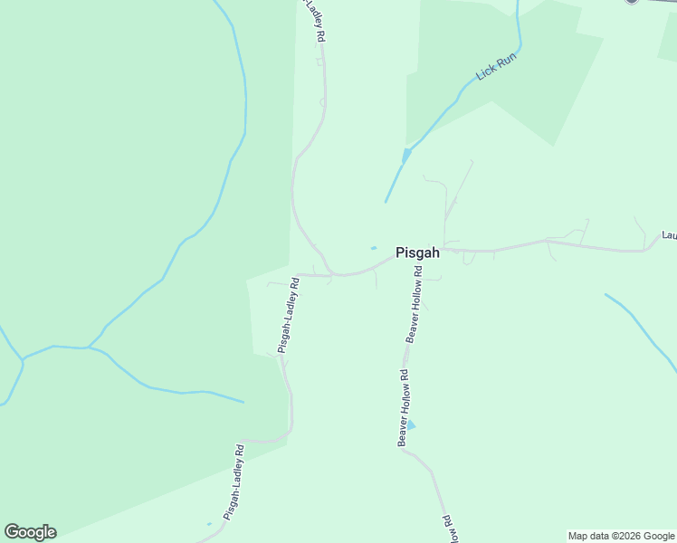 map of restaurants, bars, coffee shops, grocery stores, and more near Pisgah-Ladley Road in Bruceton Mills