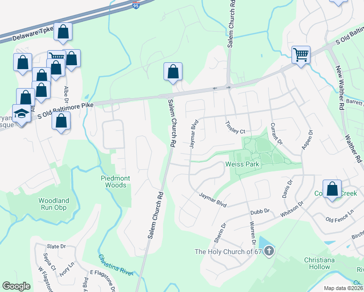 map of restaurants, bars, coffee shops, grocery stores, and more near 7 Risa Court in Newark