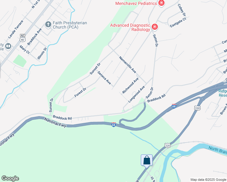 map of restaurants, bars, coffee shops, grocery stores, and more near 1133 Bishop Walsh Road in Cumberland