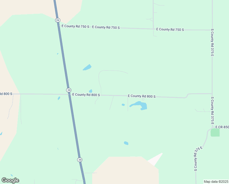 map of restaurants, bars, coffee shops, grocery stores, and more near 2460 East County Road 800 South in Clayton