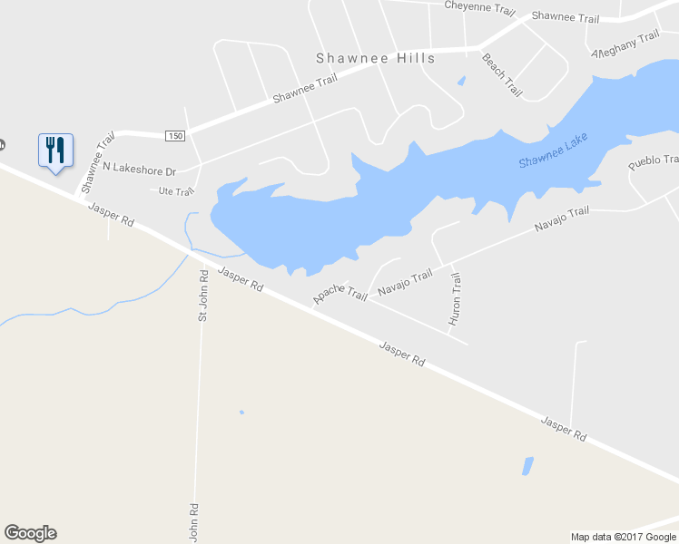 map of restaurants, bars, coffee shops, grocery stores, and more near 1173 Apache Trail in Jamestown