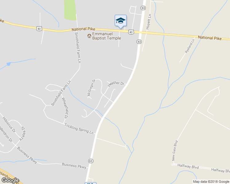 map of restaurants, bars, coffee shops, grocery stores, and more near 12029 North Scottish Court in Hagerstown