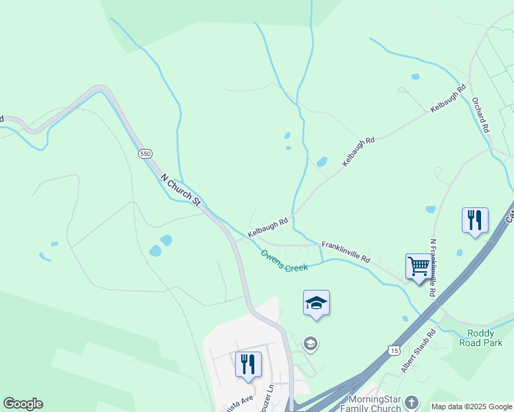 map of restaurants, bars, coffee shops, grocery stores, and more near 14928 Kelbaugh Road in Thurmont
