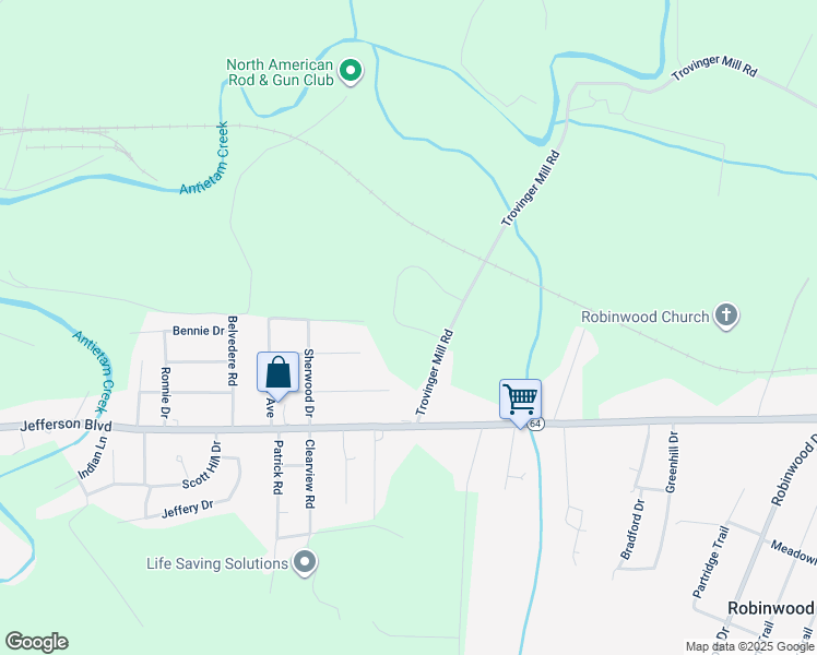 map of restaurants, bars, coffee shops, grocery stores, and more near Regent Circle in Washington County