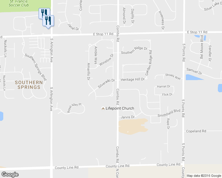 map of restaurants, bars, coffee shops, grocery stores, and more near 8414 Crosser Drive in Indianapolis