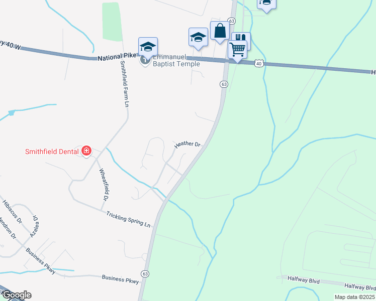 map of restaurants, bars, coffee shops, grocery stores, and more near 12035 North Scottish Court in Hagerstown