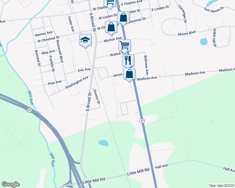 map of restaurants, bars, coffee shops, grocery stores, and more near 87 Morrow Avenue in Clayton