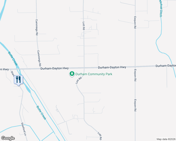 map of restaurants, bars, coffee shops, grocery stores, and more near 1785 Durham-Dayton Highway in Durham
