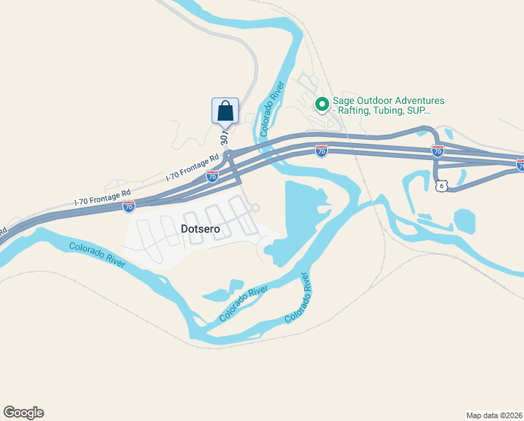 map of restaurants, bars, coffee shops, grocery stores, and more near 2 Colorado River Road in Gypsum