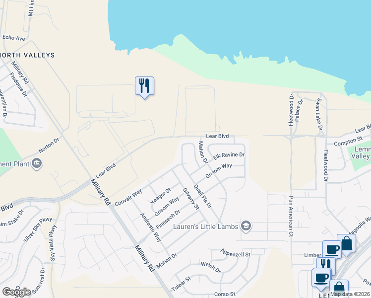 map of restaurants, bars, coffee shops, grocery stores, and more near 8978 Sagemoor Dr in Reno