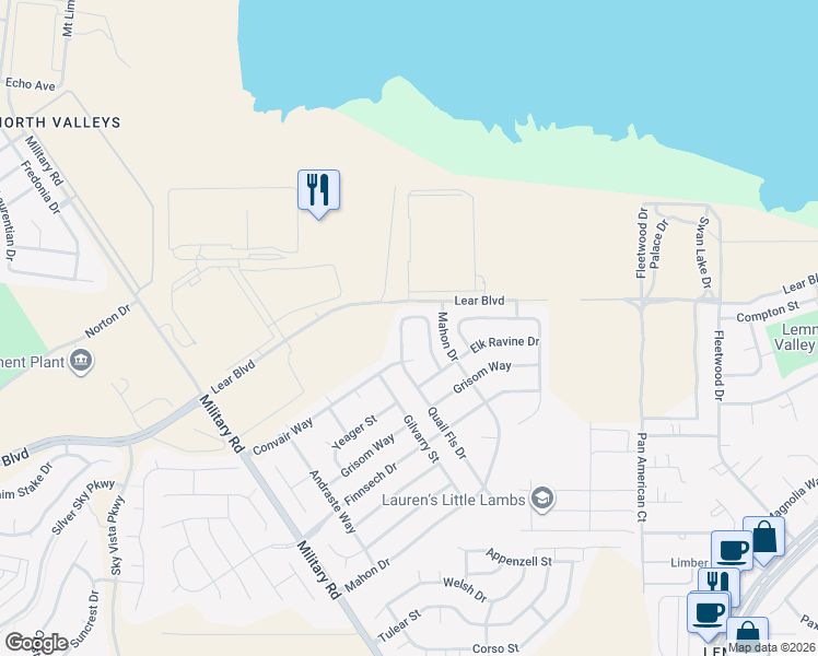 map of restaurants, bars, coffee shops, grocery stores, and more near 8978 Sagemoor Dr in Reno